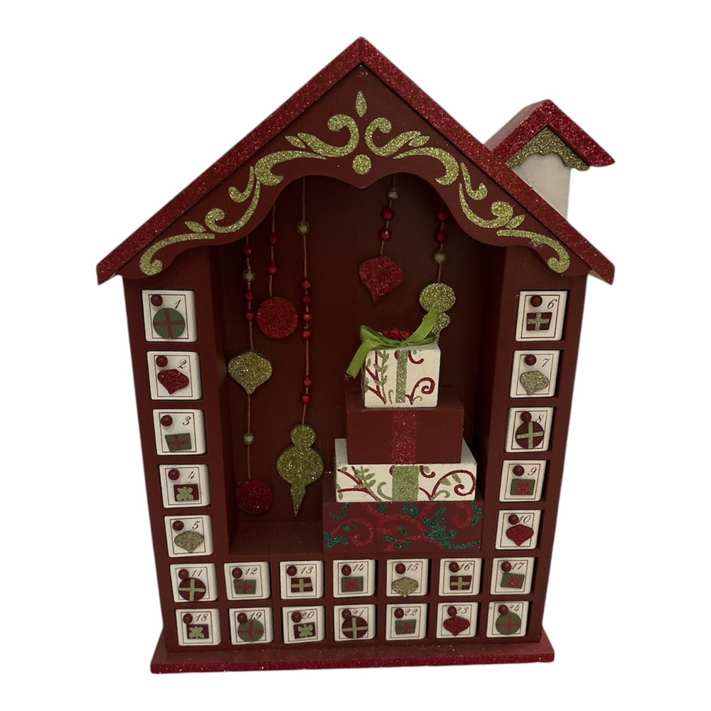 Festive Red and Green Holiday Advent Calendar